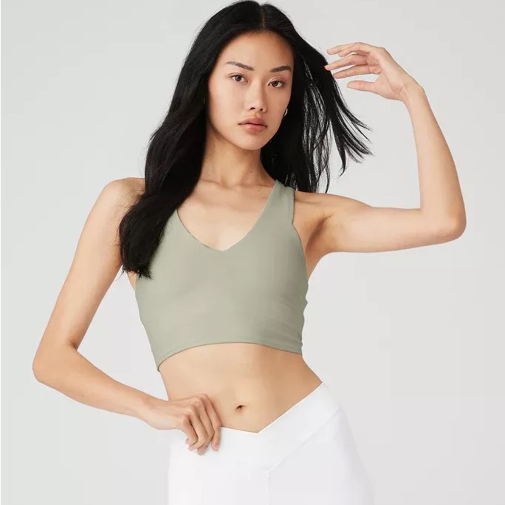 Alo Yoga Real Bra Tank in Limestone size XS X-Small